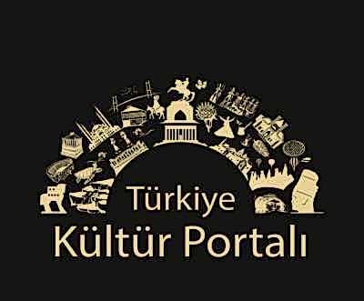 Türkiye Kültür Portalı Füme Zemin Üzerine Altın Rengi Logosu